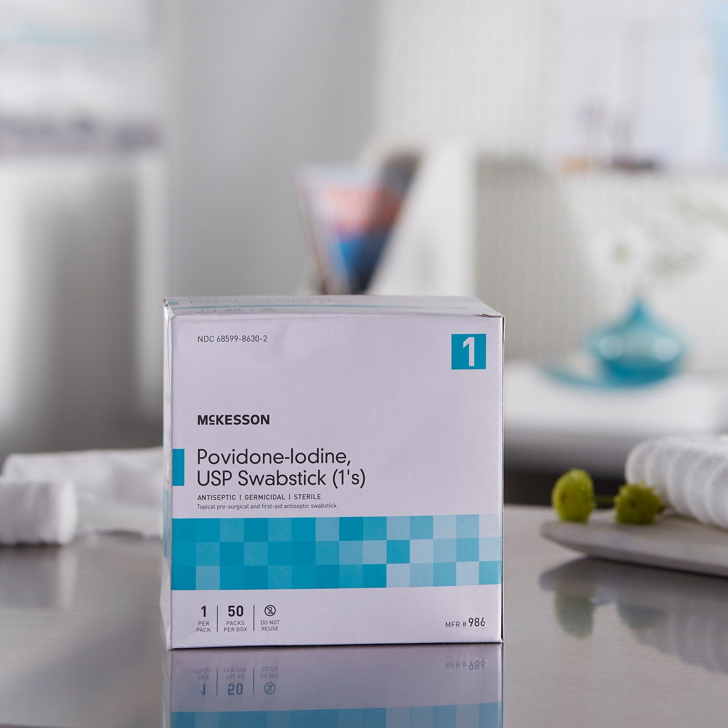 McKesson Impregnated Swabstick 10% Strength Povidone-Iodine Individual Packet Sterile (854752_CS)