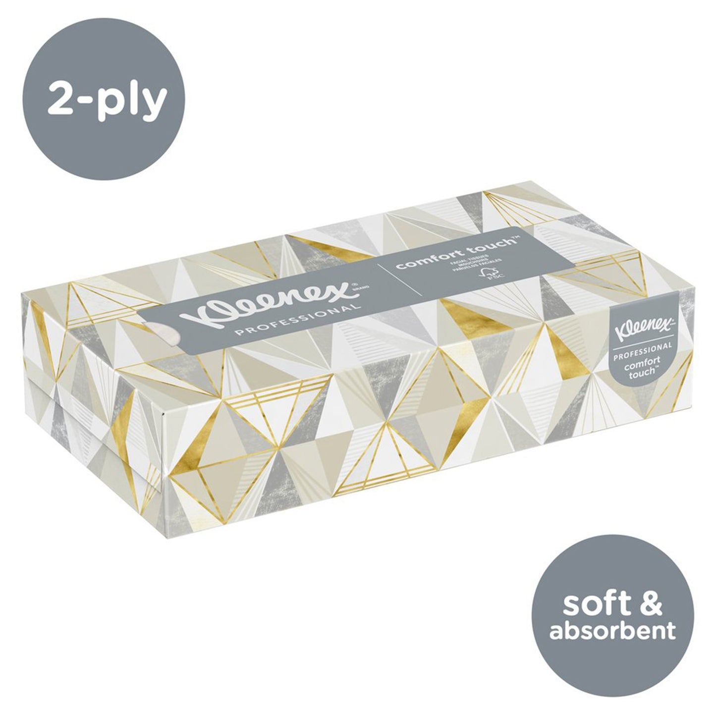 Kleenex® Facial Tissue White 8-2/5 X 8-3/5 Inch 125 Count (456014_BX)