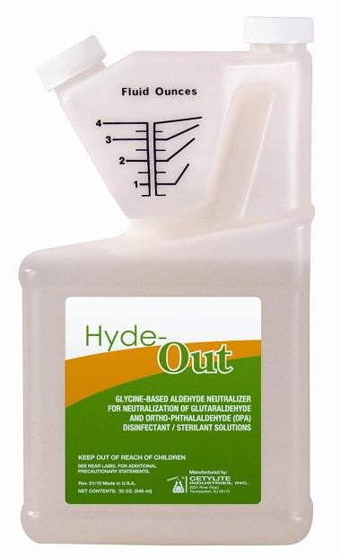 Hyde-Out® OPA / Glutaraldehyde Neutralizer RTU Liquid 32 oz. Bottle Single Use (870262_EA)