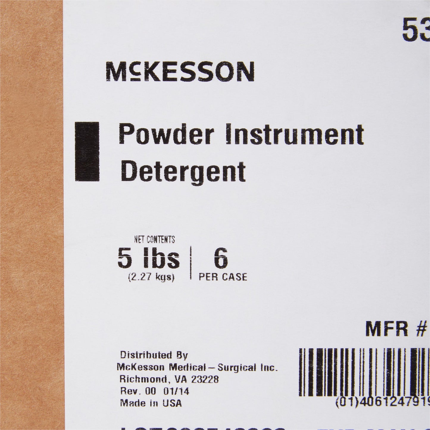 McKesson Instrument Detergent Powder Concentrate 5 lbs. Pail Citrus Scent (899289_EA)