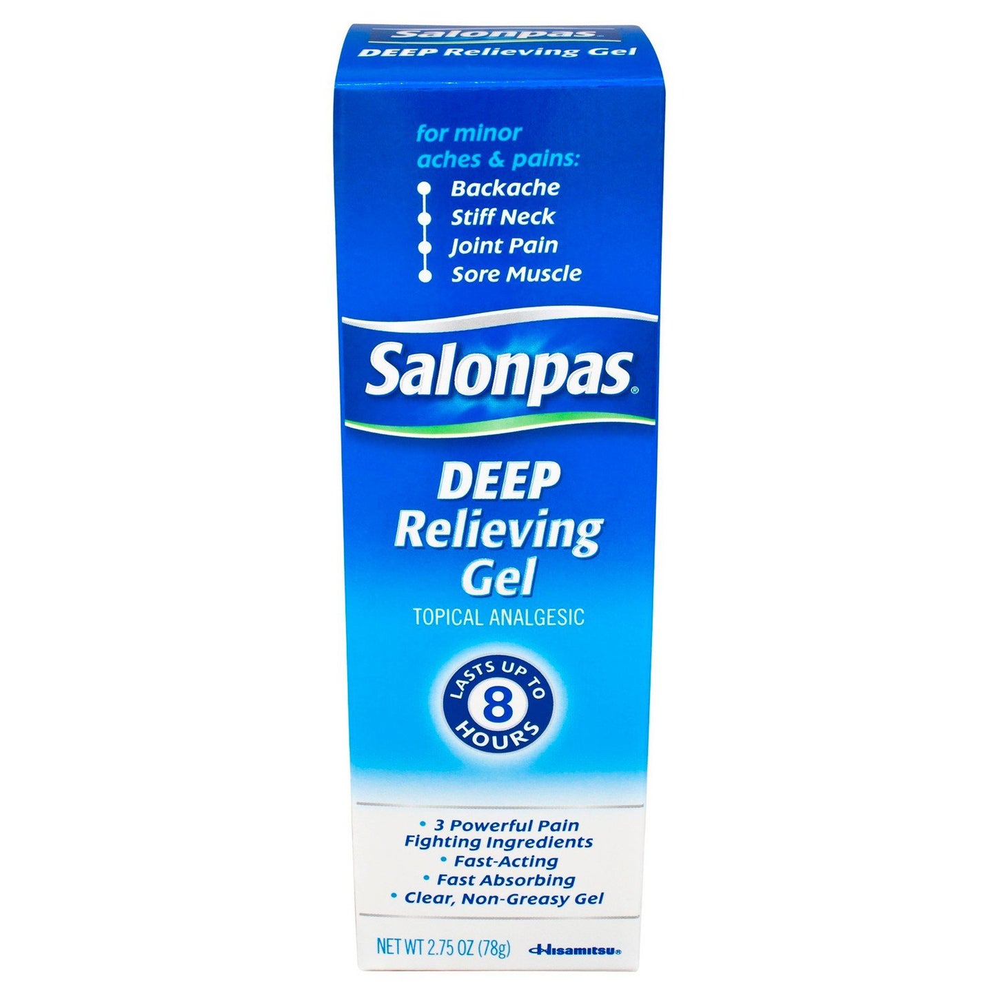 Salonpas® Topical Pain Relief 3.1% - 10% - 15% Strength Camphor / Menthol / Methyl Salicylate Topical Gel 2.75 oz. (1079971_EA)