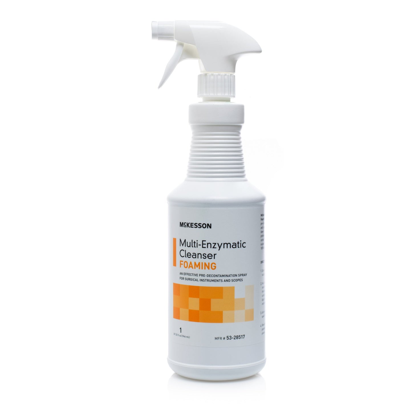 McKesson Multi-Enzymatic Instrument Detergent Foam RTU 1 Quart Bottle Fresh Rain Scent (484479_EA)
