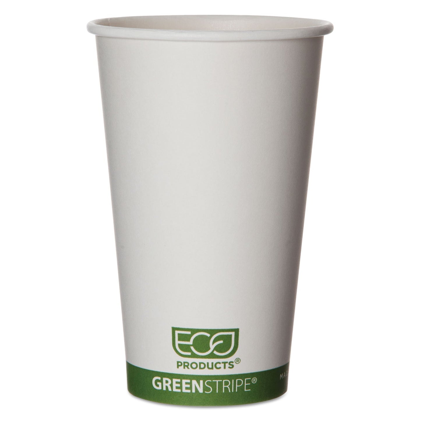 GreenStripe Renewable & Compostable Hot Cups - 16 oz., 50/PK, 20 PK/CT (ECPEP-BHC16-GS)