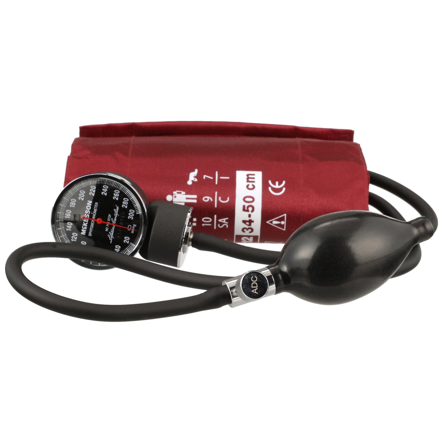 McKesson LUMEON™ Aneroid Sphygmomanometer Unit Large Adult Cuff Nylon Cuff 34 - 50 cm Pocket Aneroid (803187_CS)