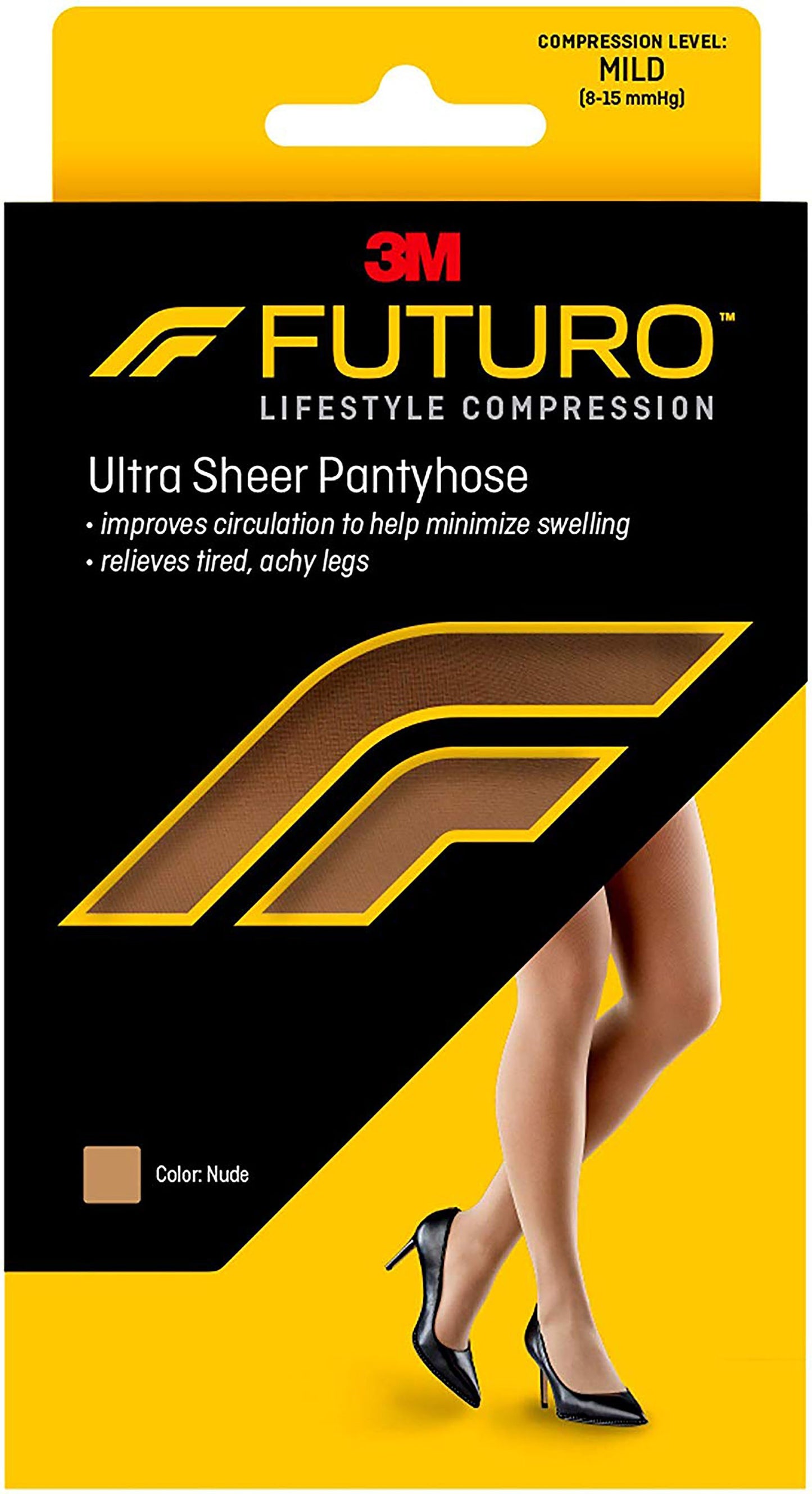 3M™ Futuro™ Energizing Compression Pantyhose Waist High Medium Nude Closed Toe (1084257_PR)