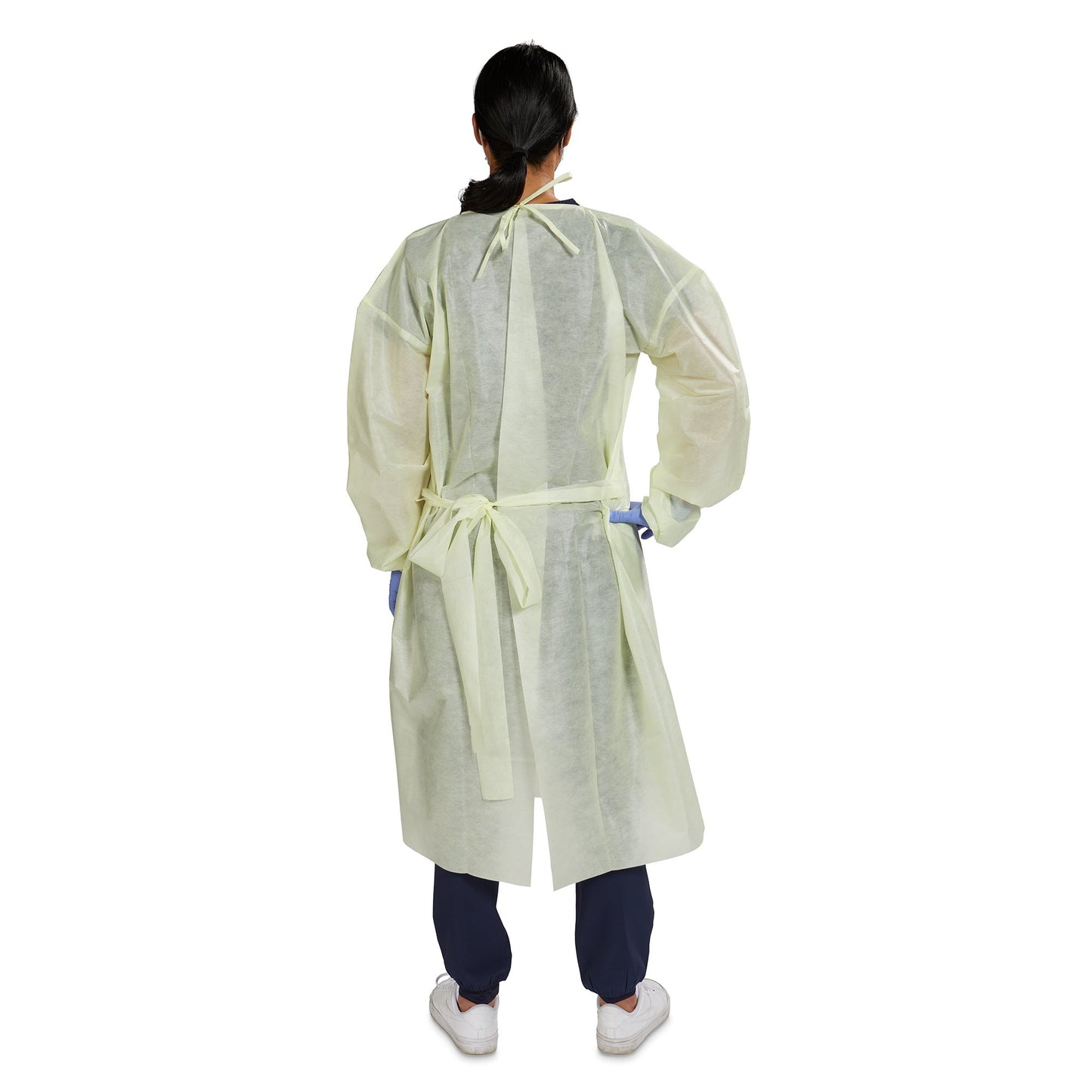 McKesson Protective Procedure Gown One Size Fits Most Yellow NonSterile AAMI Level 2 Disposable (1247993_BG)