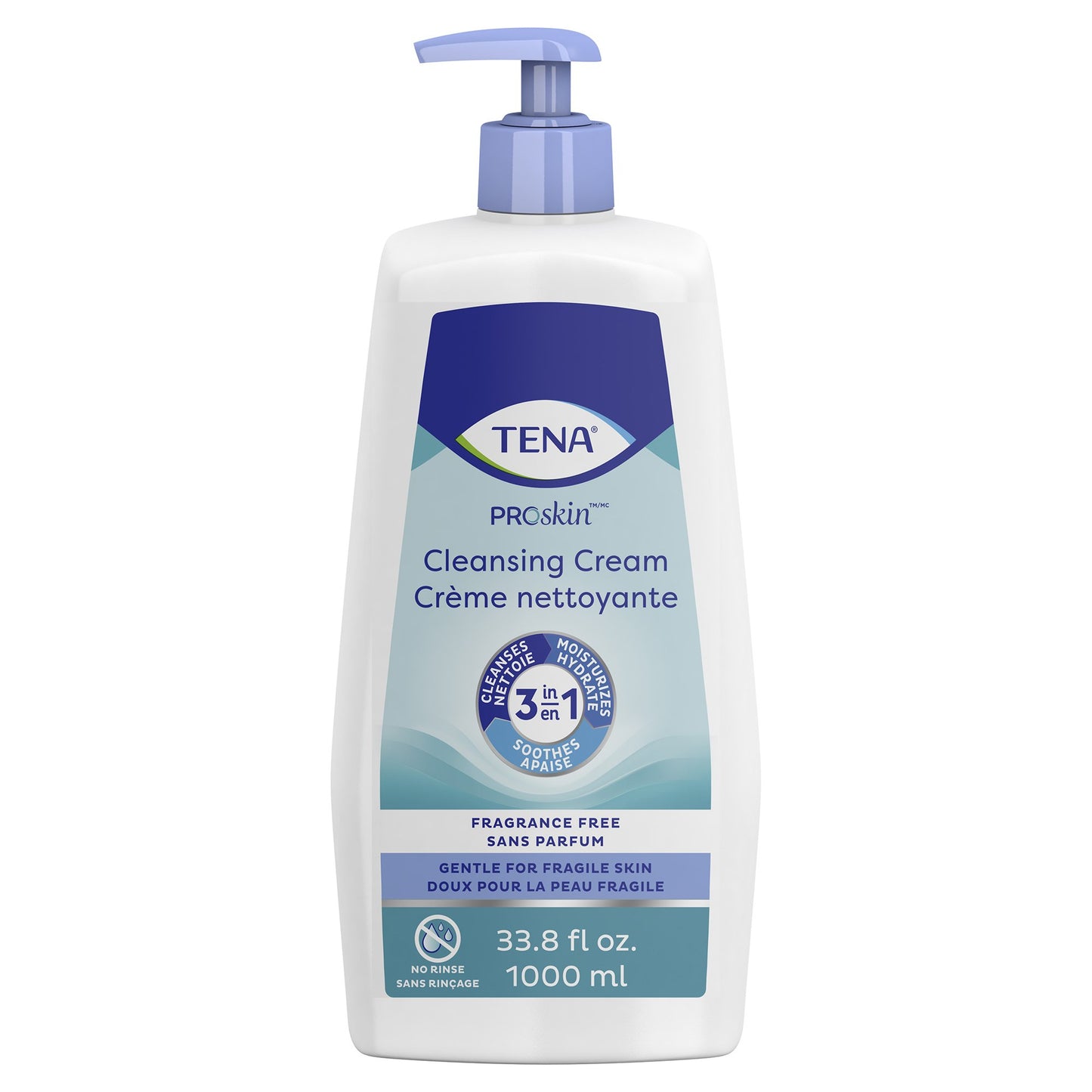 TENA® ProSkin™ Rinse-Free Body Wash Cream 33.8 oz. Pump Bottle Unscented (931631_CS)