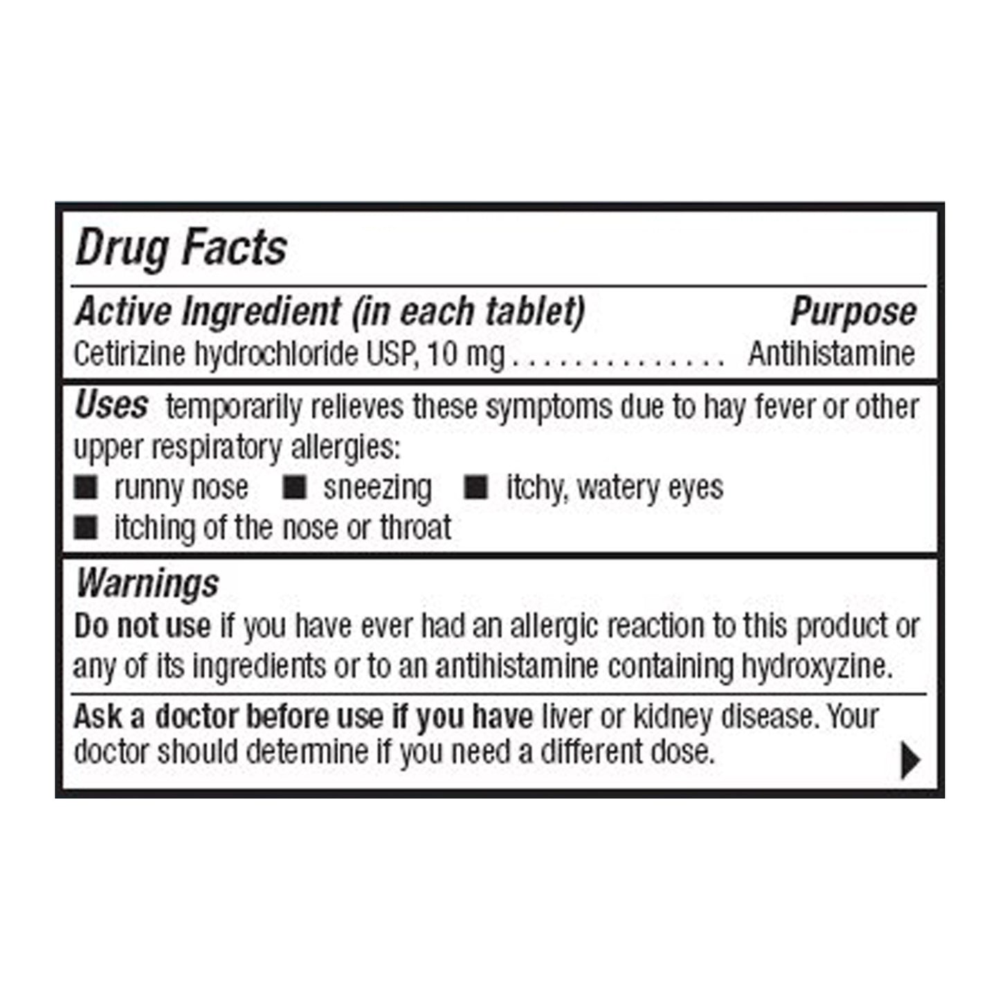 Mylan Allergy Relief 10 mg Strength Tablet 100 per Bottle (707130_BT)