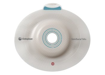 SenSura® Mio Click Ostomy Barrier Precut, Standard Wear Elastic Adhesive 40 mm Flange Green Code System 11/16 Inch Opening (1006230_BX)