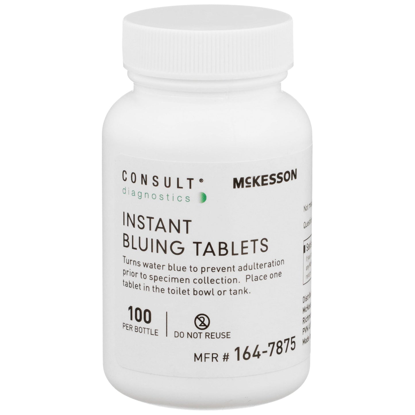 McKesson Consult™ Instant Bluing Tablets Blue, 100 Tests For Use In Toilet Water (1088138_BT)