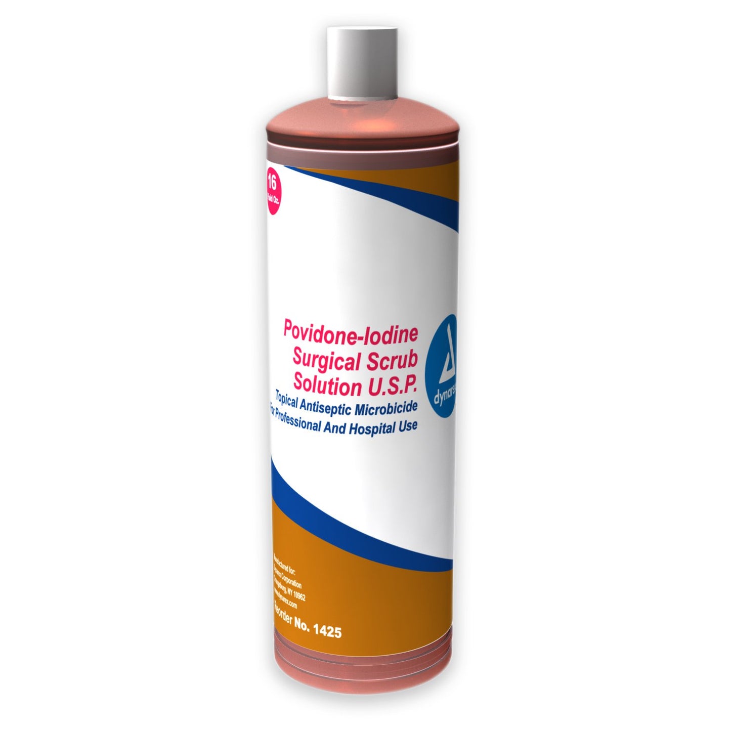 Dynarex Surgical Scrub Solution 16 oz. Bottle 7.5% Strength Povidone-Iodine NonSterile (670152_EA)