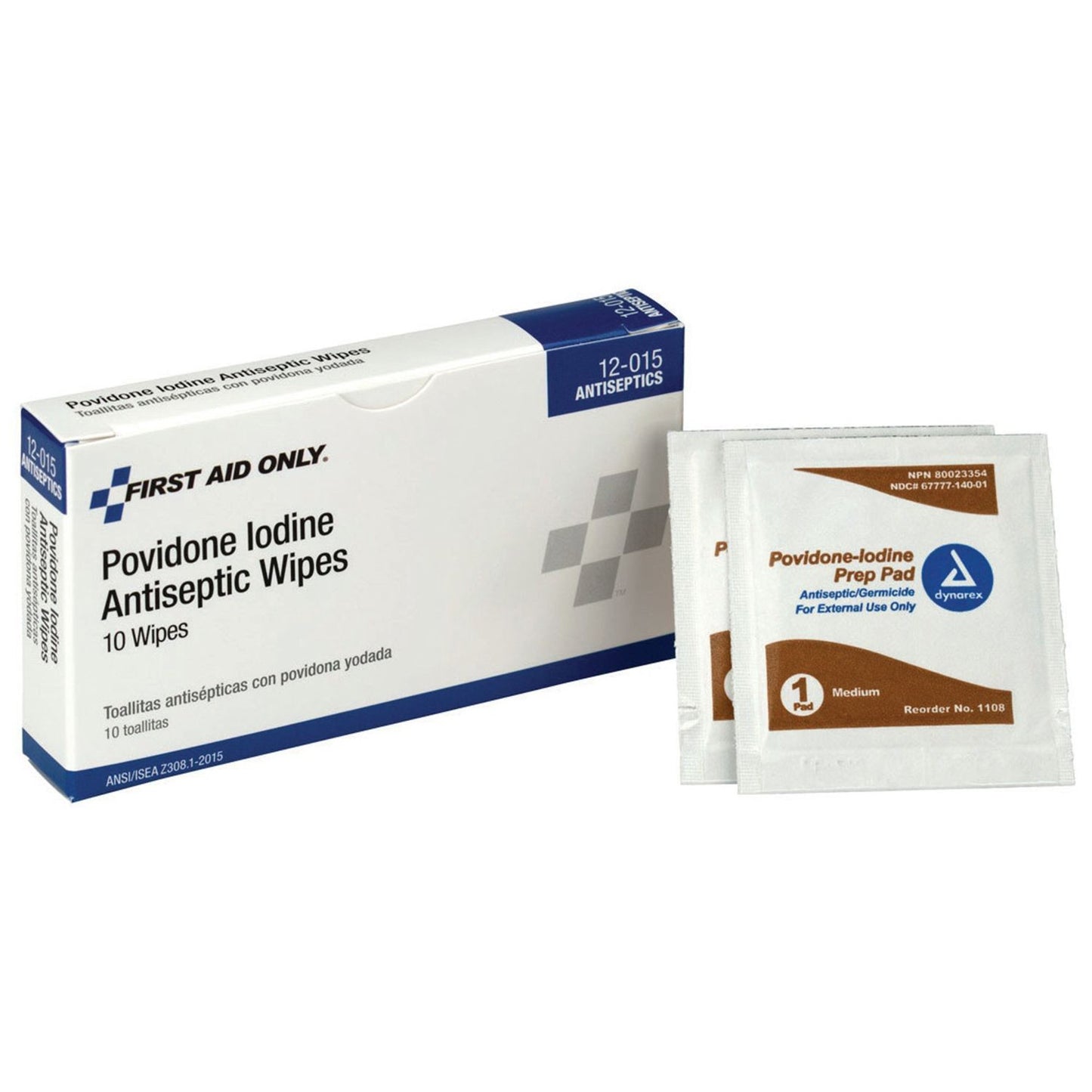 First Aid Only PVP Prep Pad 10% Strength Povidone Iodine Individual Packet Medium NonSterile (1203020_CS)