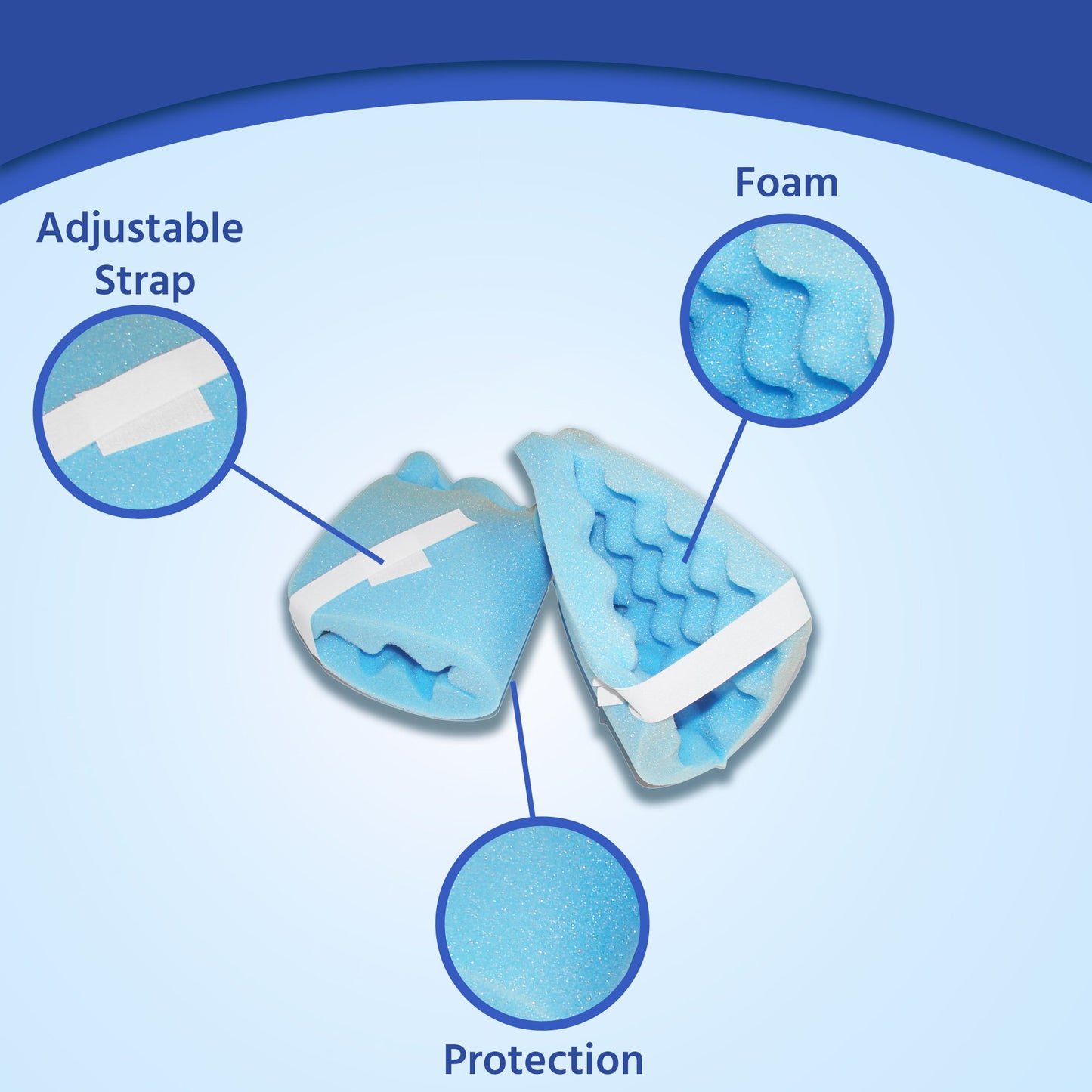 Span America Heel Protector One Size Fits Most Blue (852633_CS)