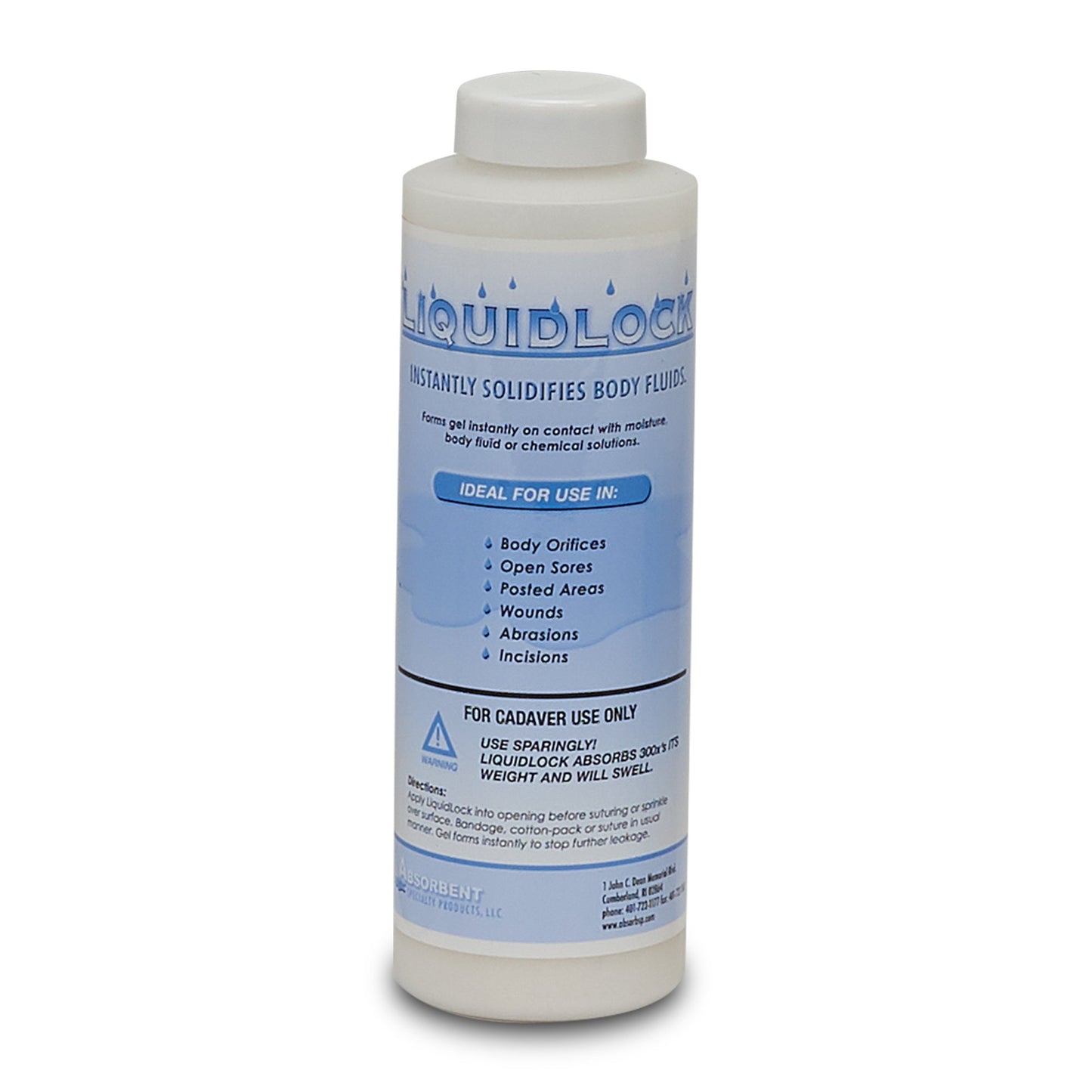 Liquid Lock Cadaver Absorbent Powder Bottle 12 oz. (517374_CS)