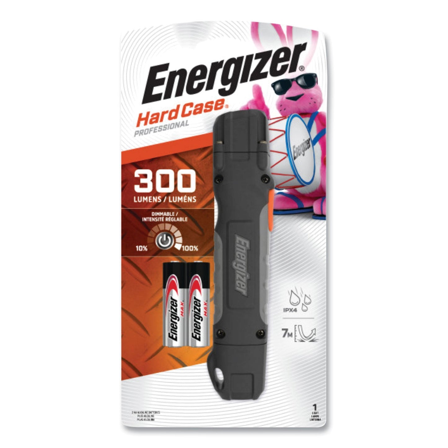 Energizer Hardcase Professional Task LED Flashlight, 2 AA Batteries (Included), Black (EVETUF2AAPE)