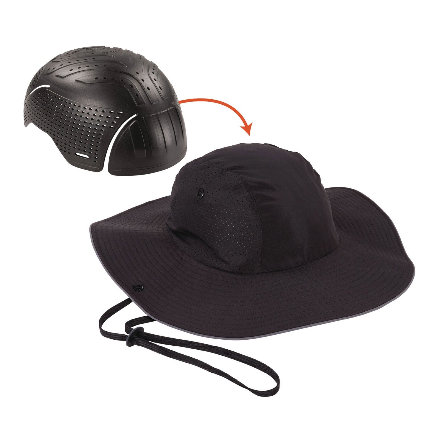 Ergodyne Skullerz 8957 Lightweight Ranger Hat and Bump Cap Insert, X-Large/2X-Large, Black (EGO23461)