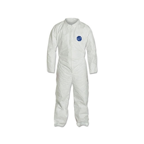 Extensis Tyvek® 400 Coverall, Serged Seams, Collar, Elastic Waist, Open Wrists/Ankles, Front Zipper, Storm Flap, White, 2X-Large, VP (251-TY120SWH2X0025VP)