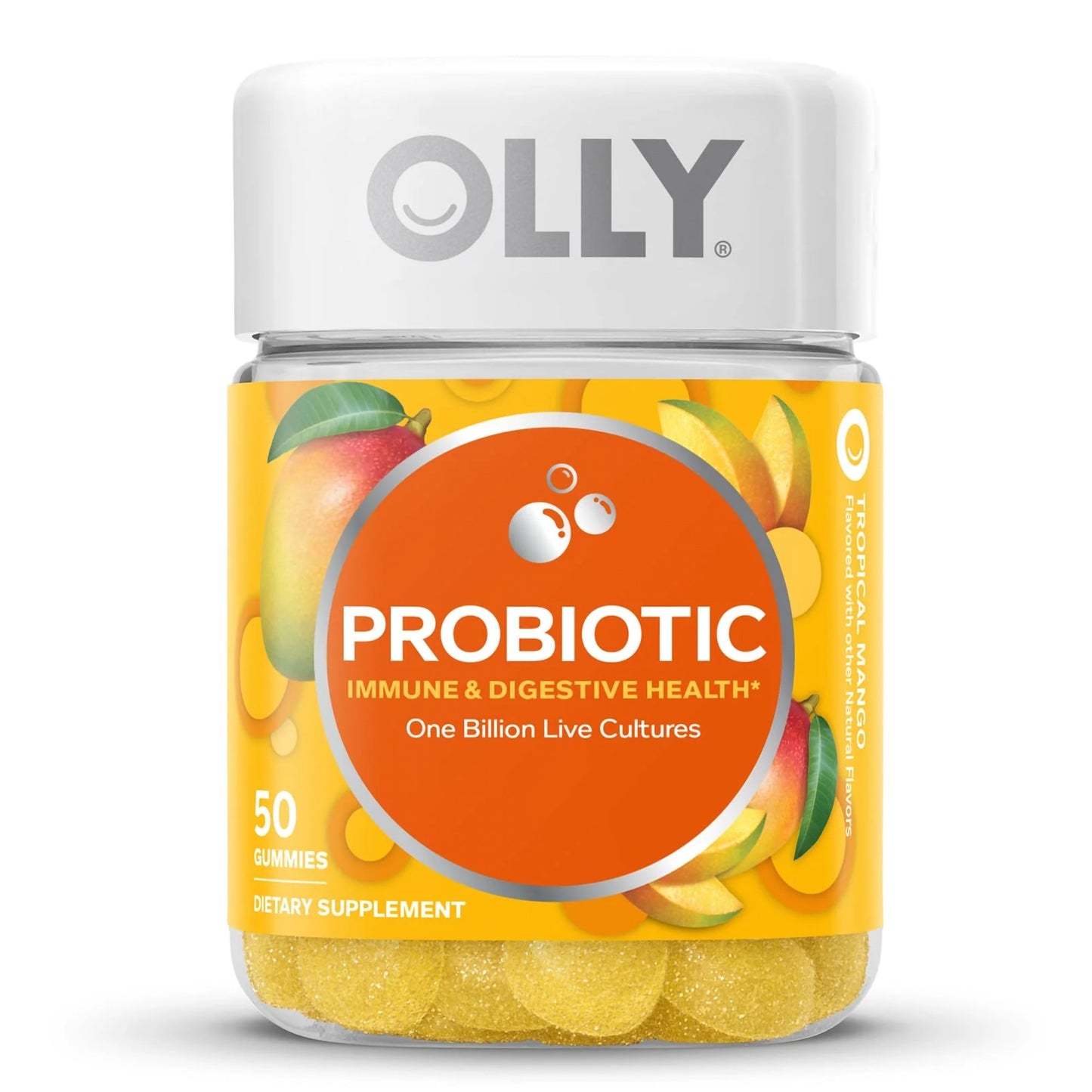 OLLY® Probiotic Dietary Supplement 50 per Bottle Gummy (1249514_BT)