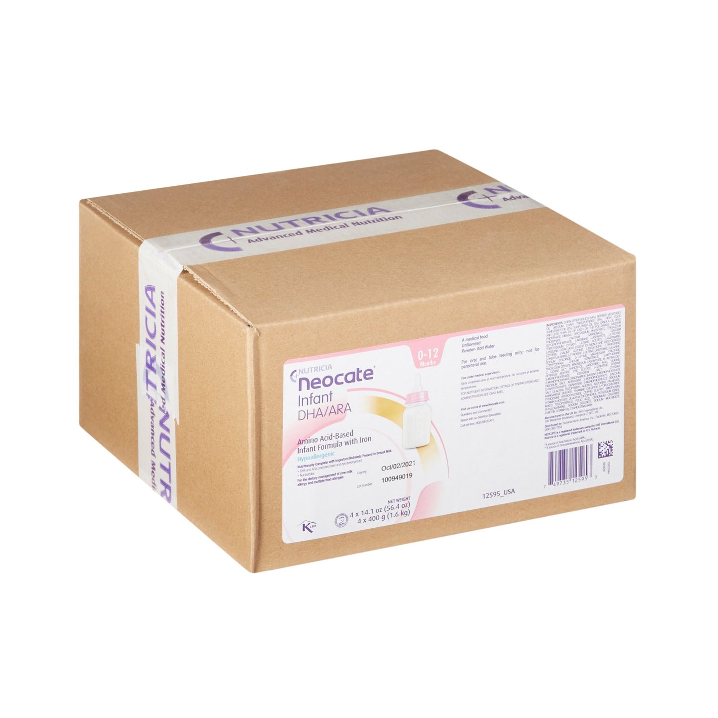 Neocate® DHA & ARA Infant Formula Unflavored 14.1 oz. Can Powder Food Allergies (572151_EA)