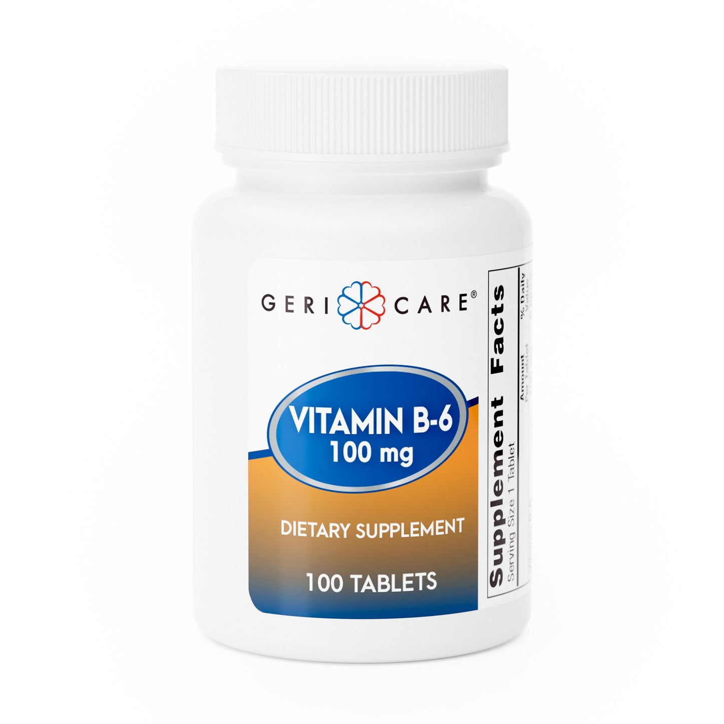 Geri-Care® Vitamin Supplement Vitamin B6 100 mg Strength Tablet 100 per Bottle (1058788_BT)