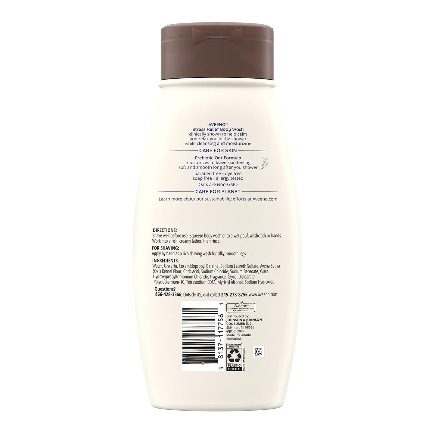 Aveeno® Stress Free Body Wash Liquid 18 oz. Bottle Lavender Scent (1228827_EA)