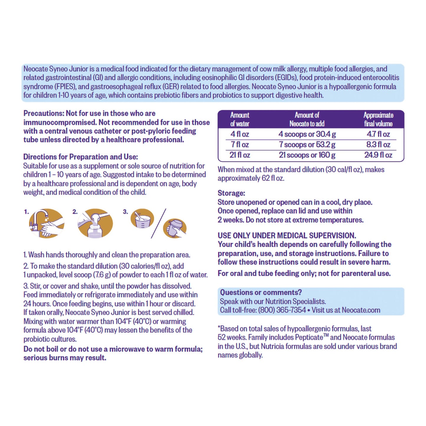 Neocate® Syneo® Junior Pediatric Oral Supplement Unflavored 14.1 oz. Can Powder Amino Acid Food Allergies (1251154_CS)