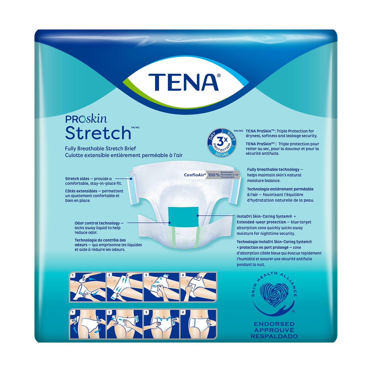 TENA ProSkin Stretch™ Super Unisex Adult Incontinence Brief Large / X-Large Disposable Heavy Absorbency (670605_BG)