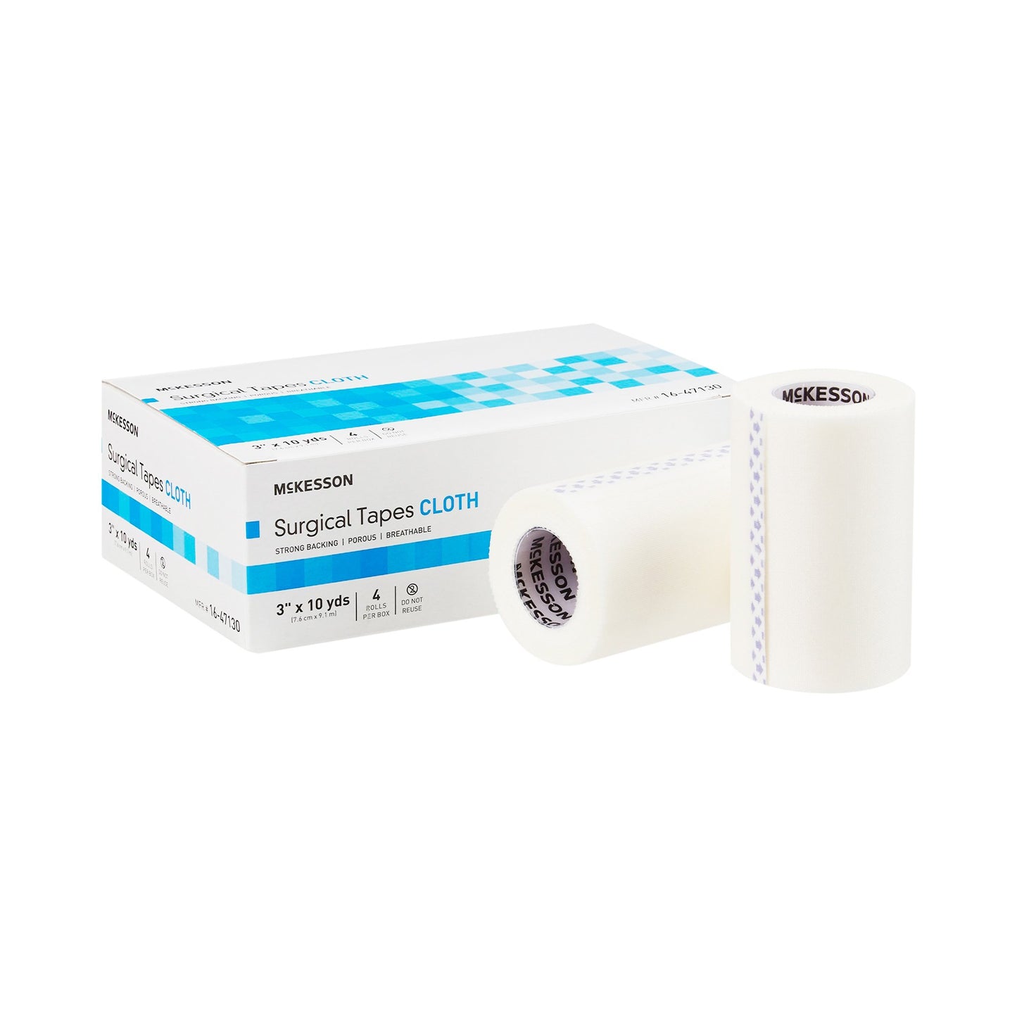 McKesson Medical Tape White 3 Inch X 10 Yard Silk-Like Cloth NonSterile (466891_CS)