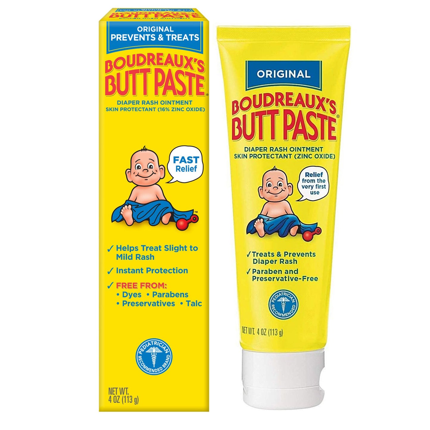 Boudreaux's Butt Paste® Diaper Rash Treatment 4 oz. Tube Scented Cream (637430_EA)