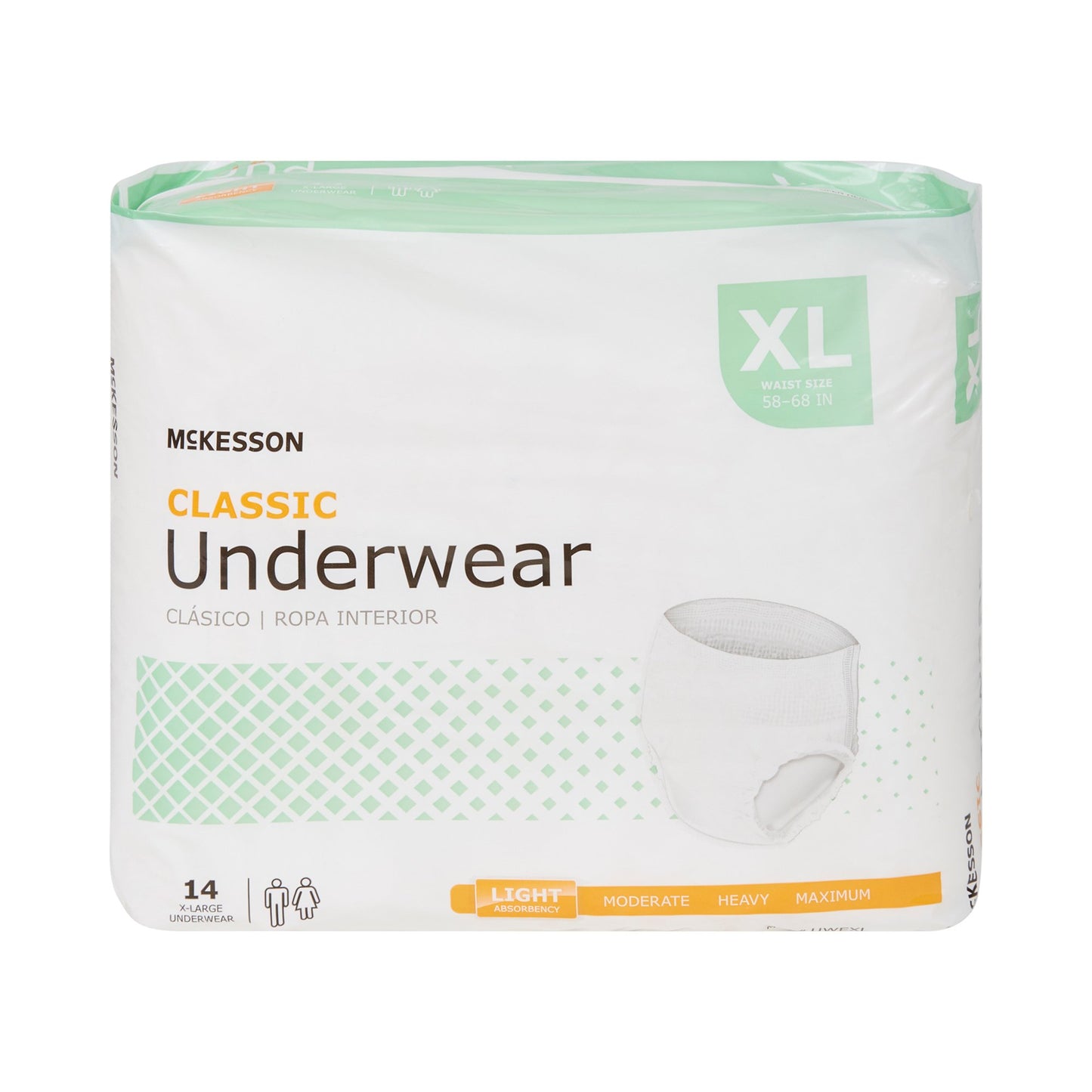 McKesson Classic Unisex Adult Absorbent Underwear Pull On with Tear Away Seams X-Large Disposable Light Absorbency (884178_CS)