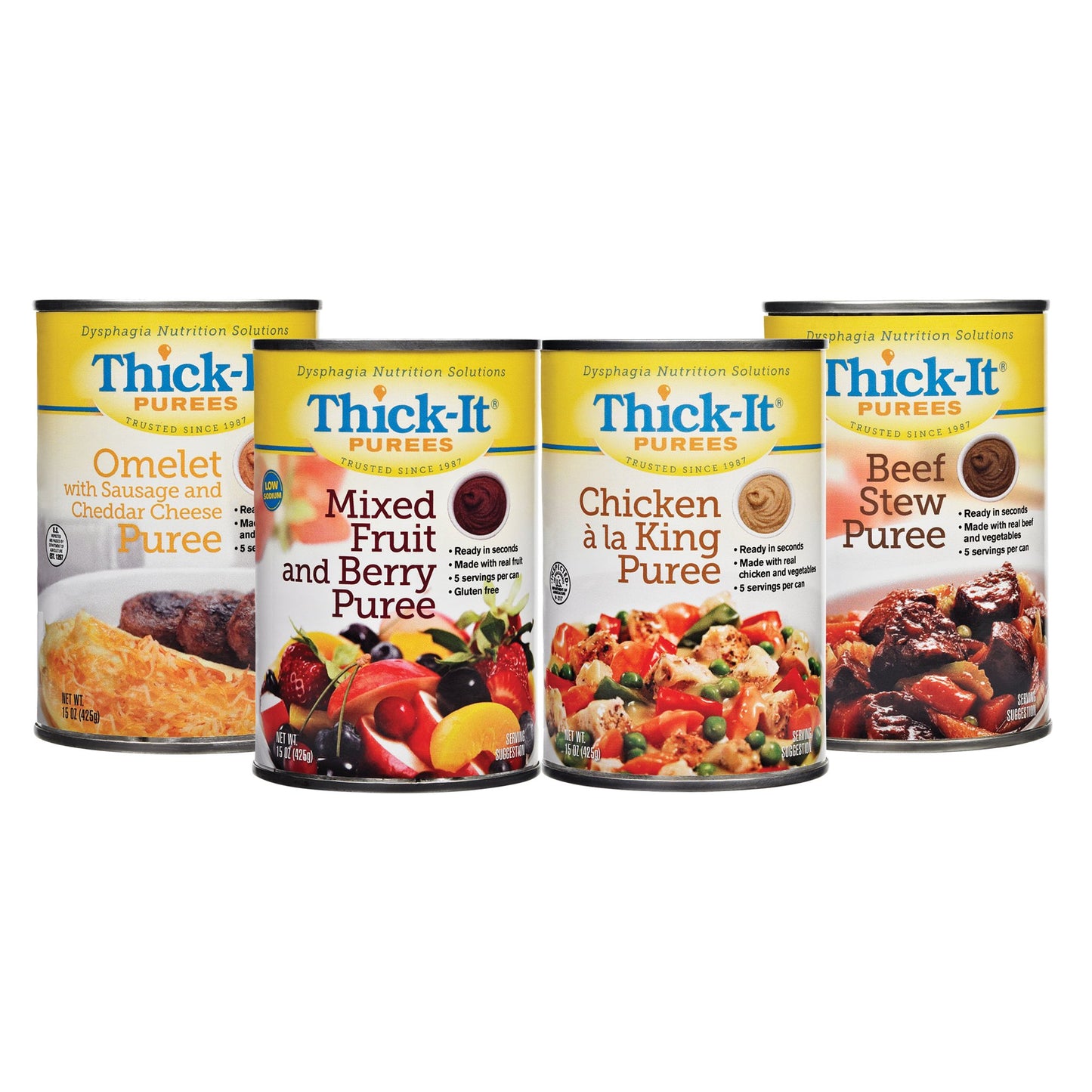 Thick-It® Thickened Food 15 oz. Can Sausage / Cheese Omelet Flavor Puree IDDSI Level 4 Extremely Thick/Pureed (902353_EA)