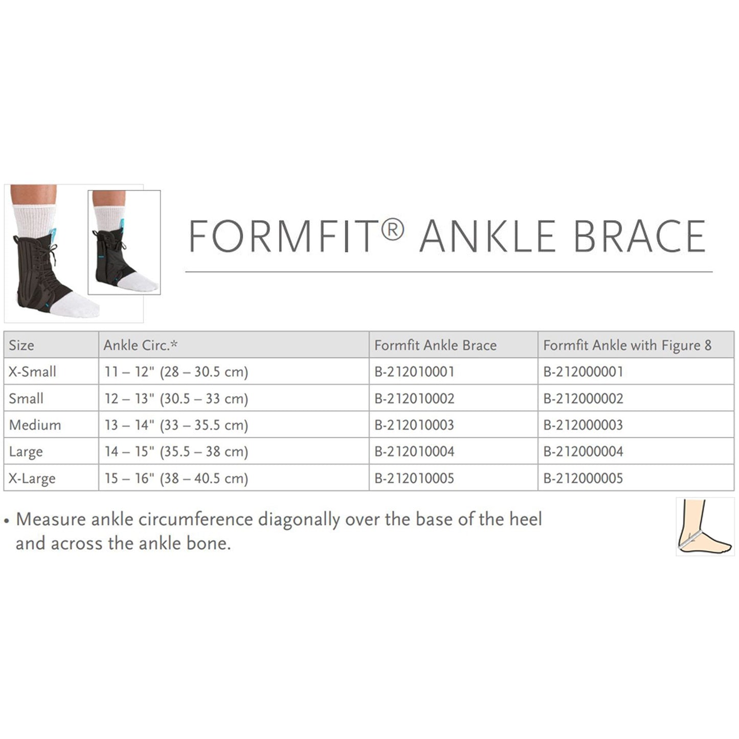 Ossur® FormFit® Ankle Brace with Figure 8 Medium Lace-Up / Figure-8 Strap Foot (613428_EA)