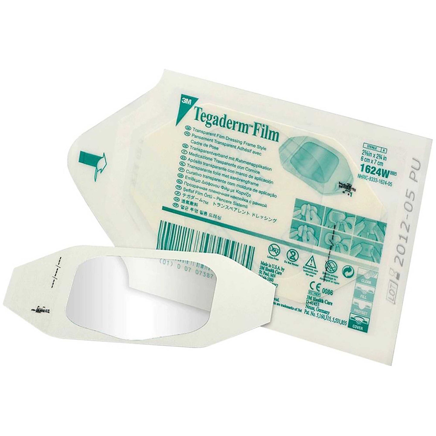 3M™ Tegaderm™ Transparent Film Dressing 4 X 4-3/4 Inch Frame Style Delivery Rectangle Sterile (121652_BX)