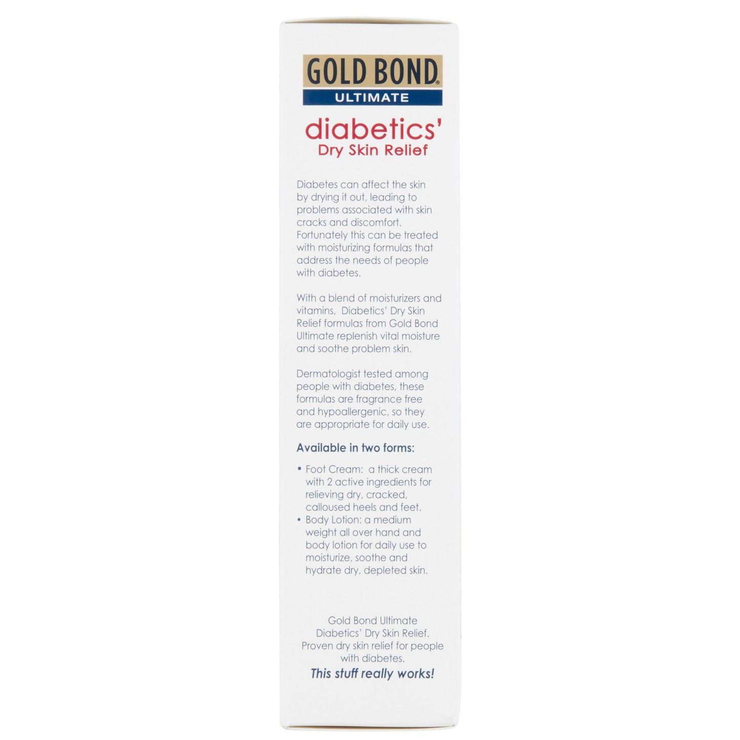 Gold Bond® Ultimate Diabetics' Foot Moisturizer 3.4 oz. Tube Unscented Cream (1030716_EA)