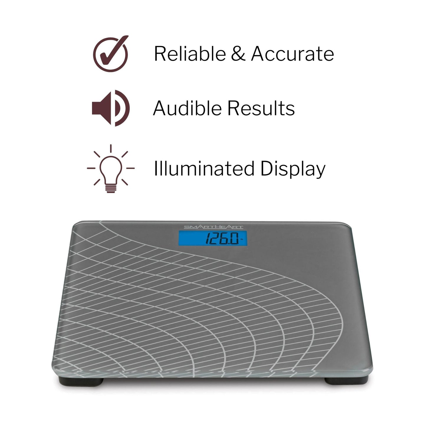 Veridian® Floor Scale Digital Display 438 lbs. / 199 kg Capacity Gray Battery Operated (1218868_CS)