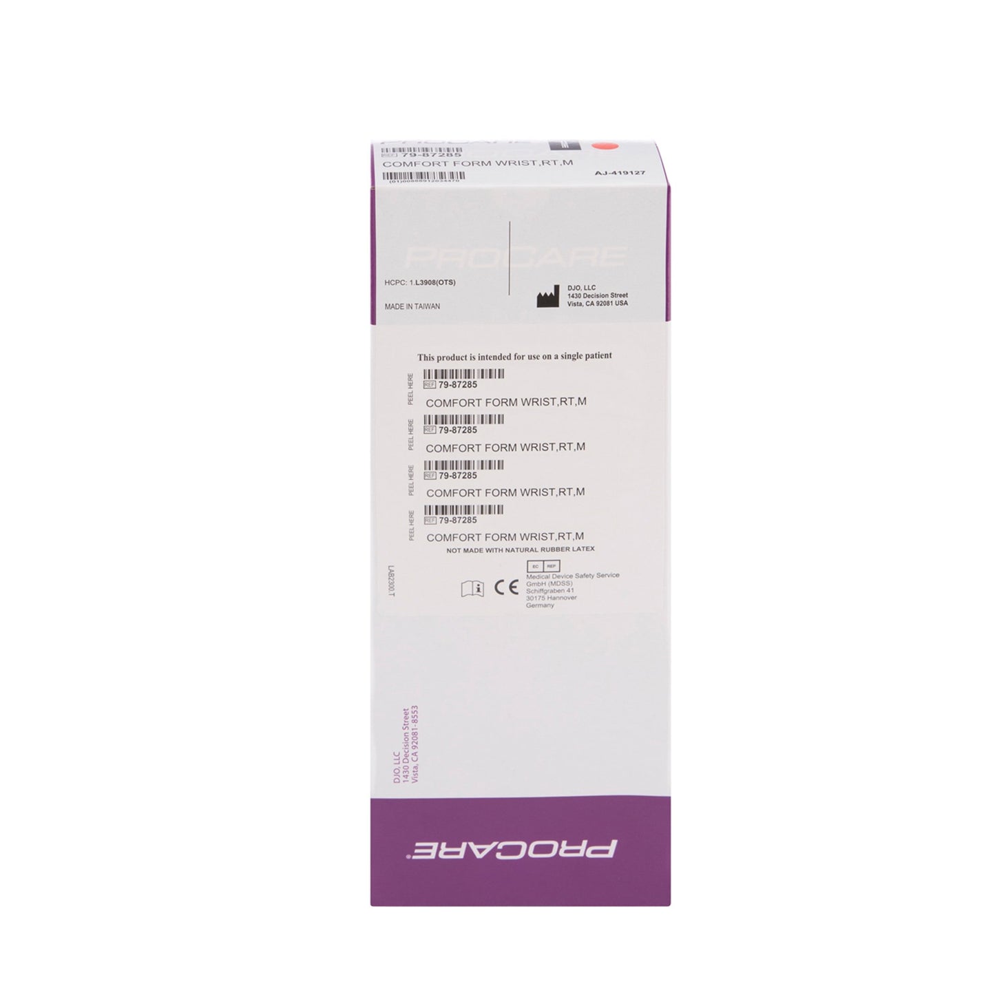 ProCare® ComfortFORM™ Wrist Brace Aluminum / Foam / Spandex / Plastic Right Hand Black Medium (346144_EA)