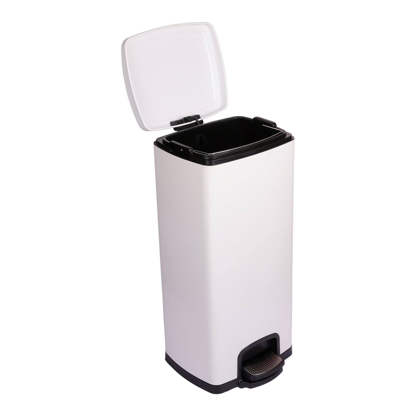 McKesson Trash Can 32 Quart / 8 gal. White Metal Square (1223678_CS)