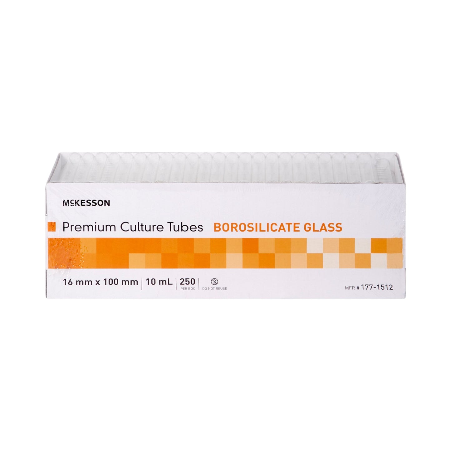 McKesson Test Tube Plain 10 mL Without Closure Glass Tube (1082087_CS)