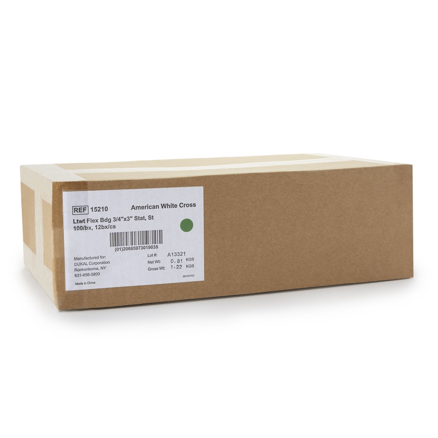 American® White Cross Stat Strip® Adhesive Strip 3/4 X 3 Inch Fabric Rectangle Tan Sterile (197057_BX)