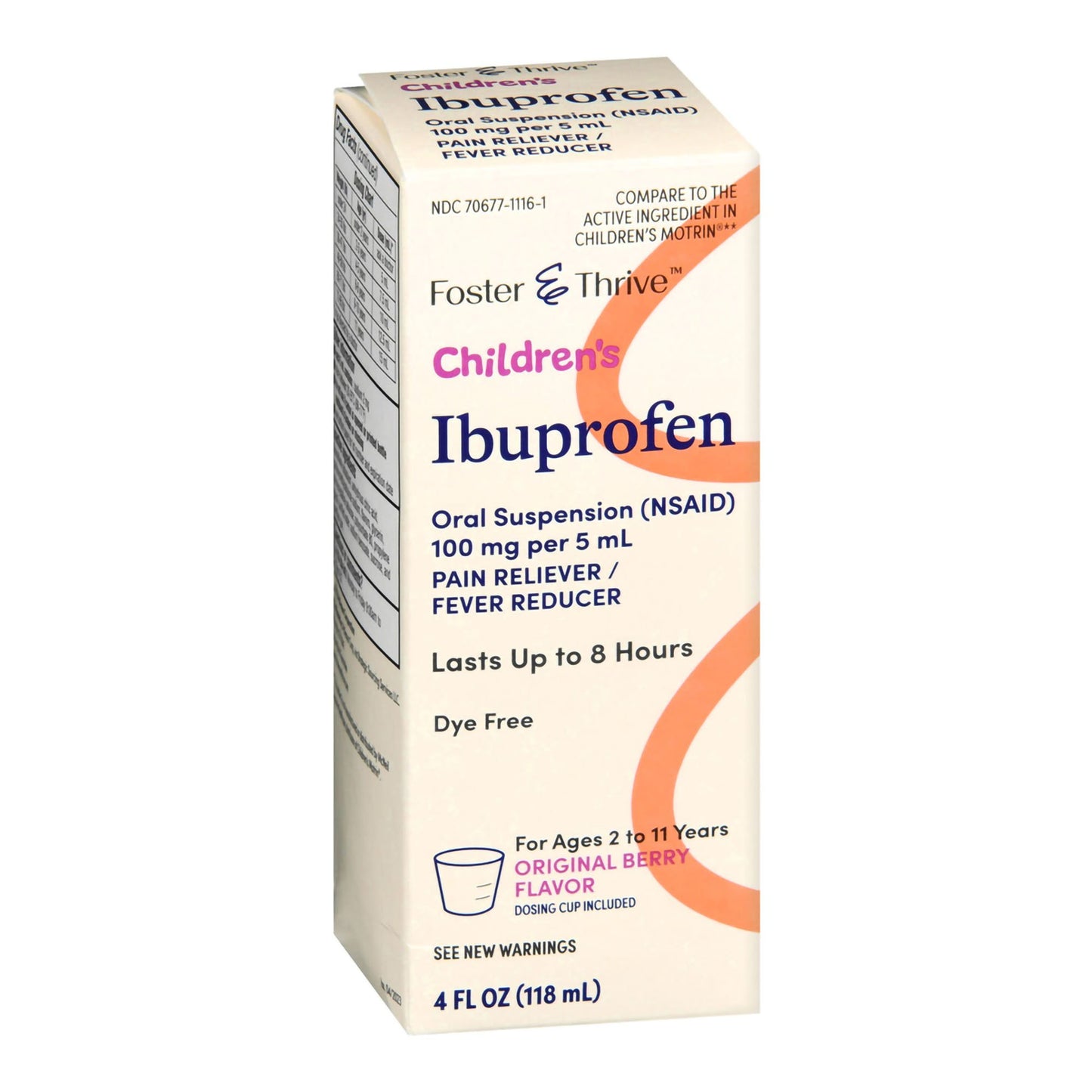 Foster & Thrive™ Children's Pain Relief 100 mg / 5 mL Strength Ibuprofen Oral Suspension 4 oz. (1238936_EA)