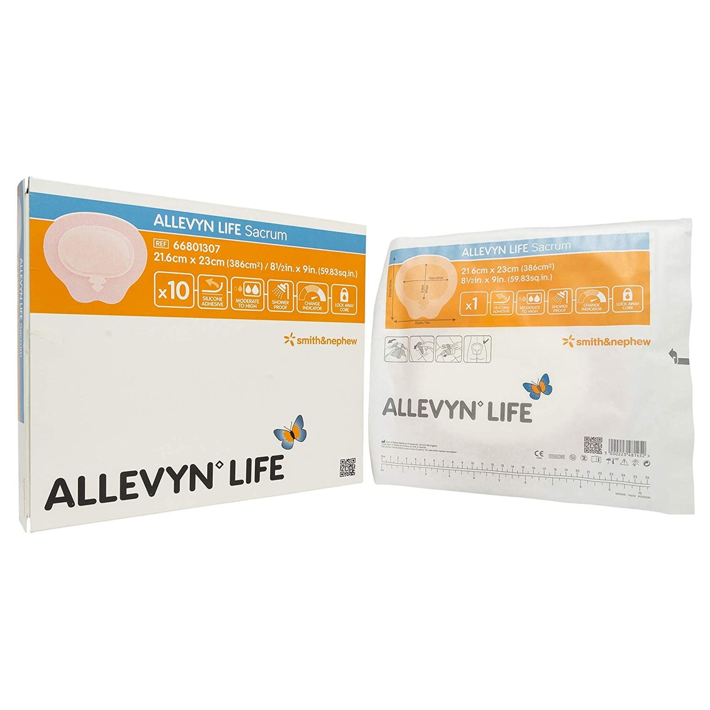Allevyn Life Foam Dressing 8-1/2 X 9 Inch With Border Film Backing Silicone Gel Adhesive Sacral Sterile (839952_BX)