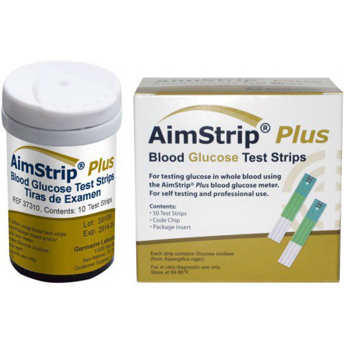 AimStrip® Plus Blood Glucose Test Strips 50 Strips per Pack (1029175_BX)
