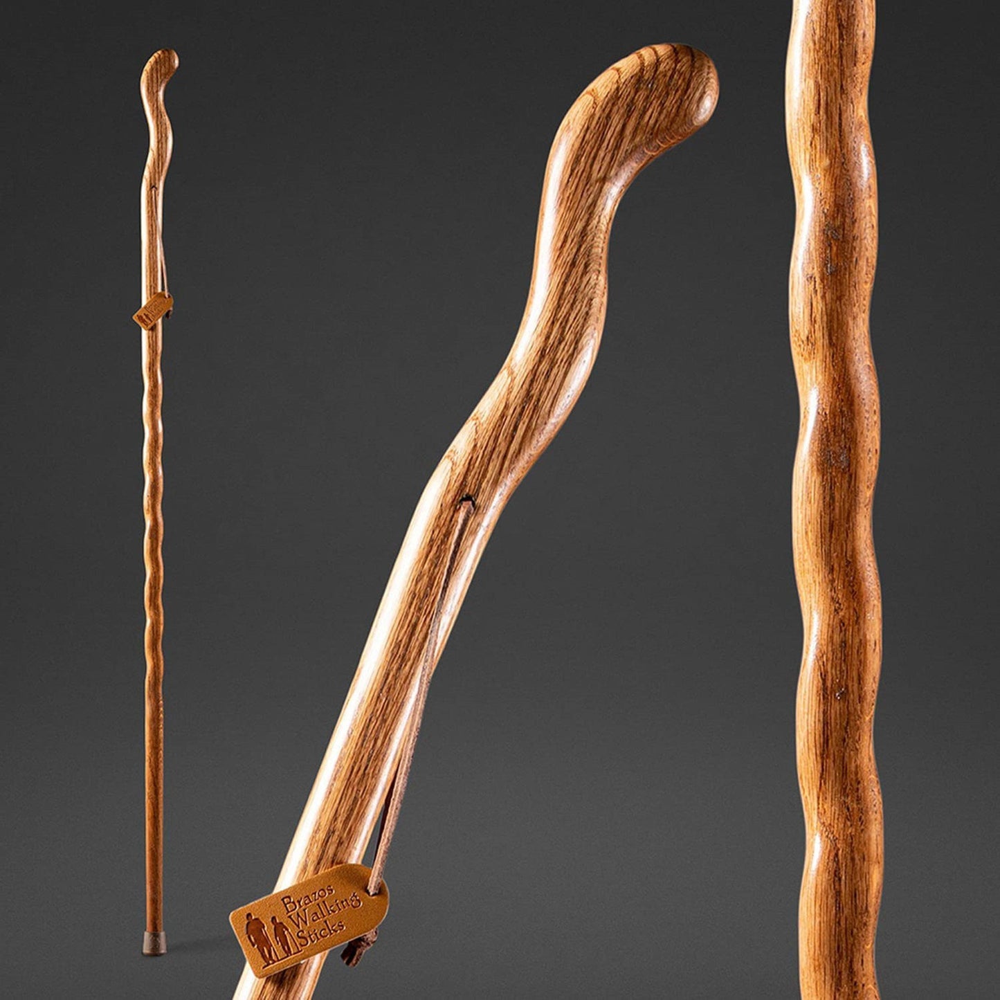 Brazos™ Twisted Fitness Walker Walking Stick Wood 58 Inch Height Red (1229042_EA)