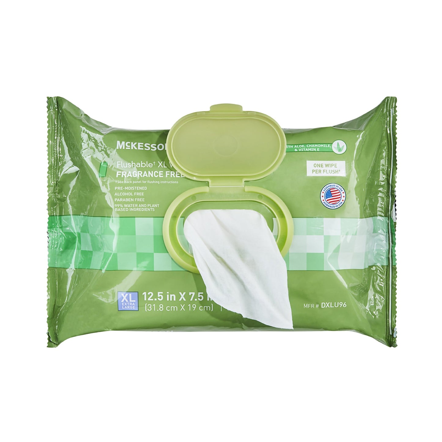 McKesson Flushable Personal Wipe Soft Pack Unscented 96 Count (1241747_CS)