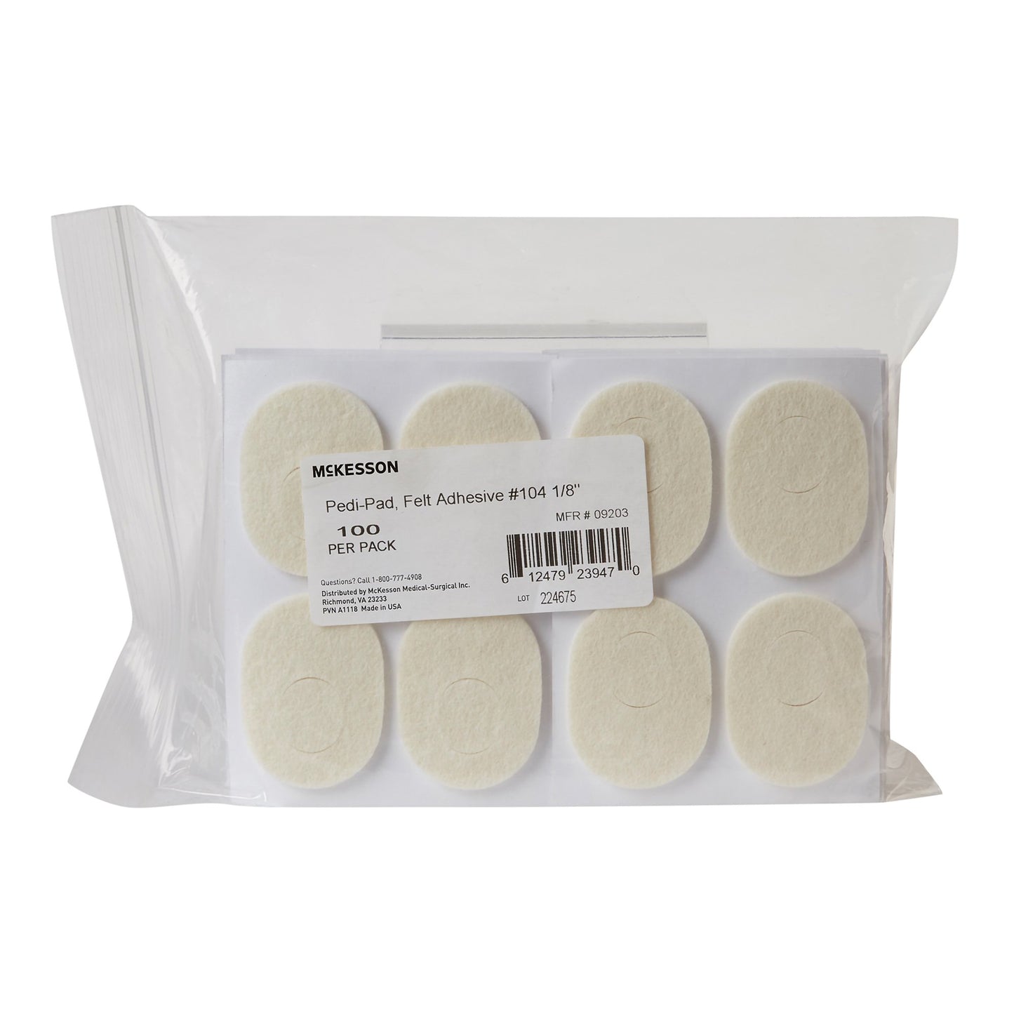 McKesson Pedi-Pad Foot Pad Size 104 Adhesive Foot (1111080_CS)