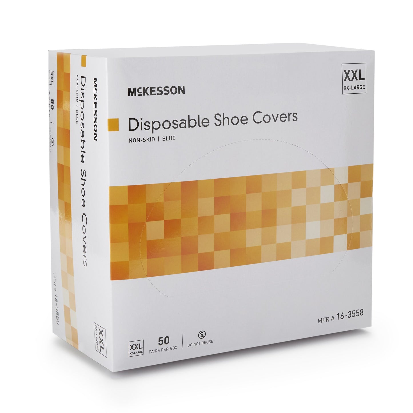 McKesson Shoe Cover 2X-Large Shoe High Nonskid Sole Blue NonSterile (651925_CS)