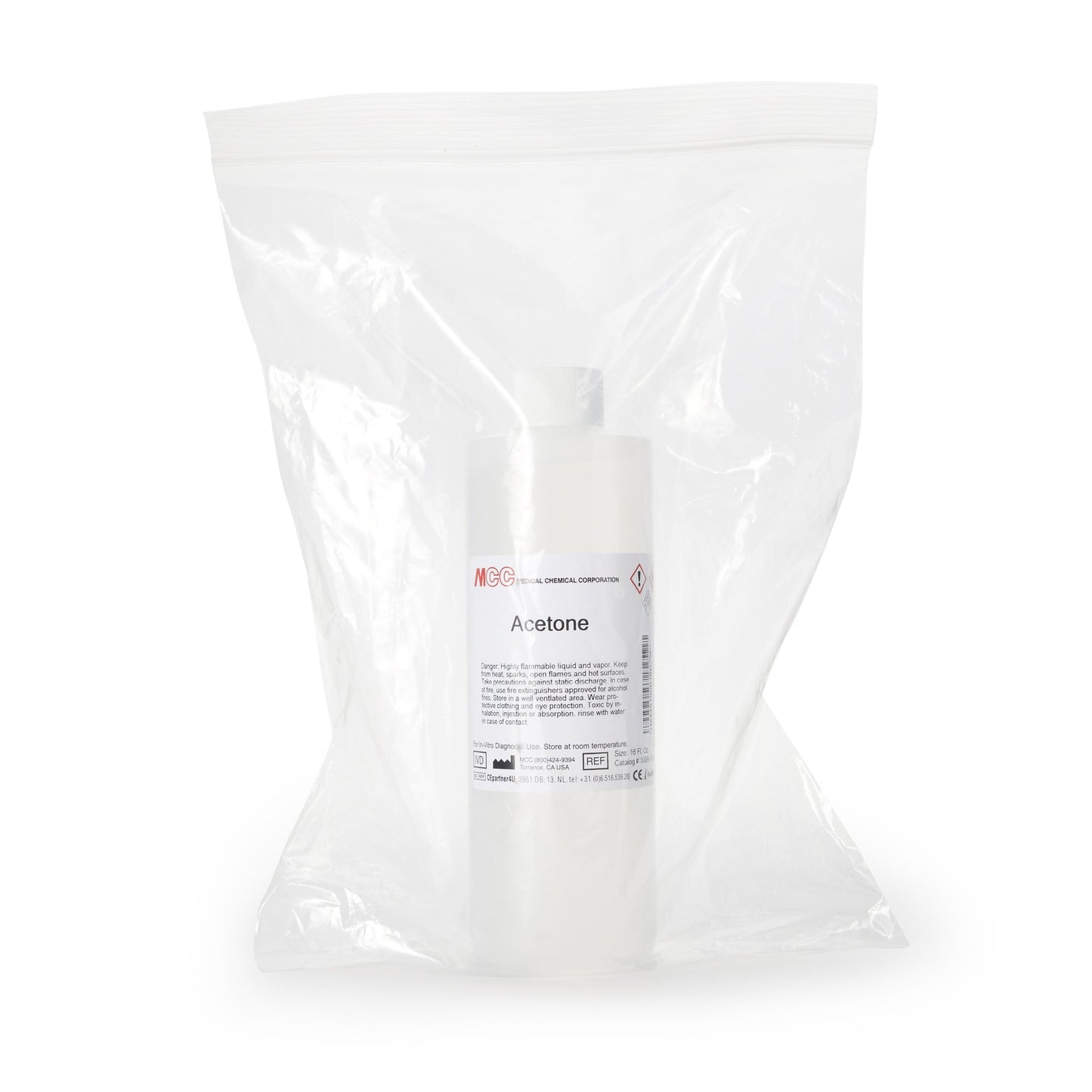 Medical Chemical Chemistry Reagent Acetone Alcohol Solvent 100% v/v 16 oz. (172212_EA)