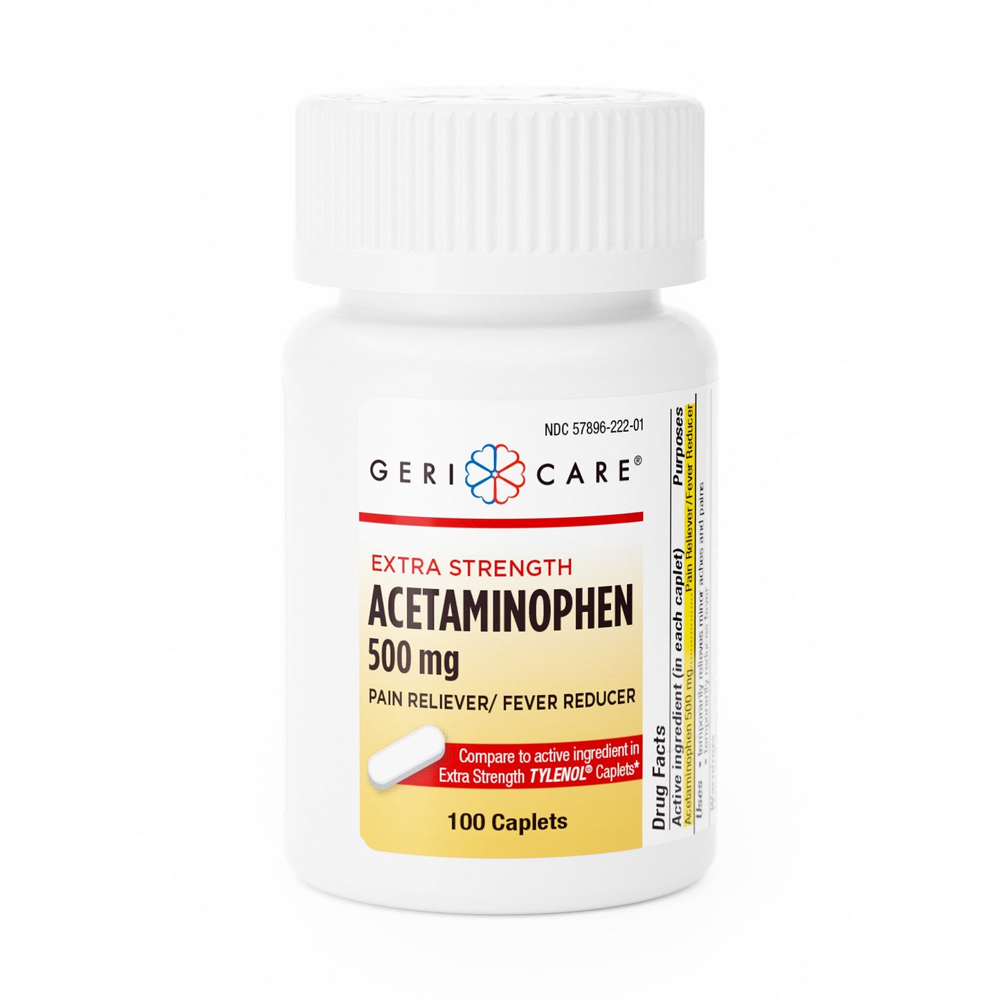 Geri-Care® Pain Relief 500 mg Strength Acetaminophen Caplet 100 per Bottle (633775_BT)