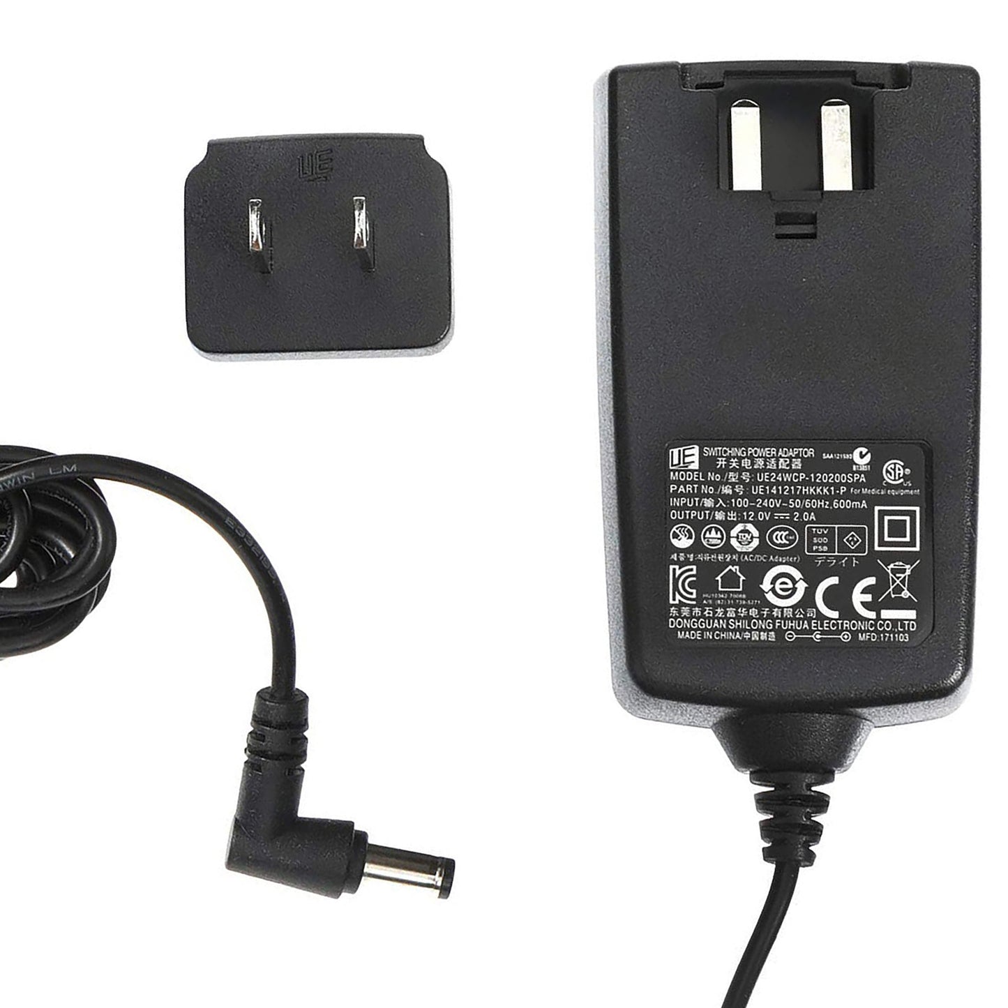 SpeCtra® Breast Pump Power Cord For Spectra S2, S1, S9 Plus Breast Pumps (1039355_EA)