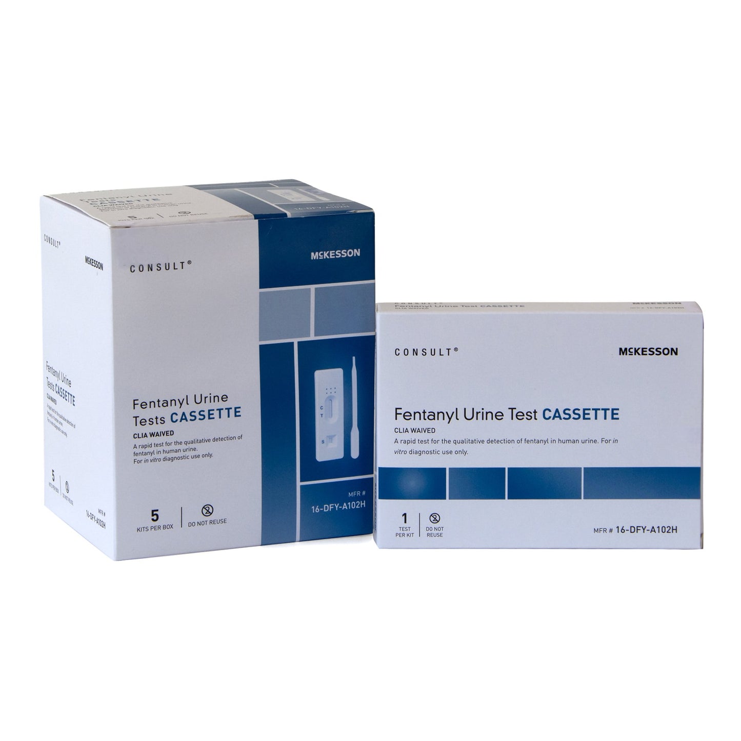 McKesson Consult™ Drugs of Abuse Test Kit Fentanyl (OTC Approved) 5 Tests CLIA Waived (1246106_KT)